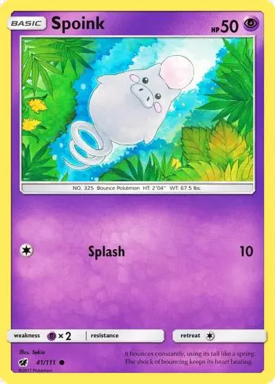 Spoink 41/111 Crimson Invasion Pokemon card