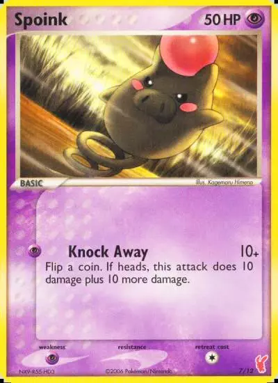 Spoink 7/12 EX Trainer Kit 2 Plusle Pokemon card