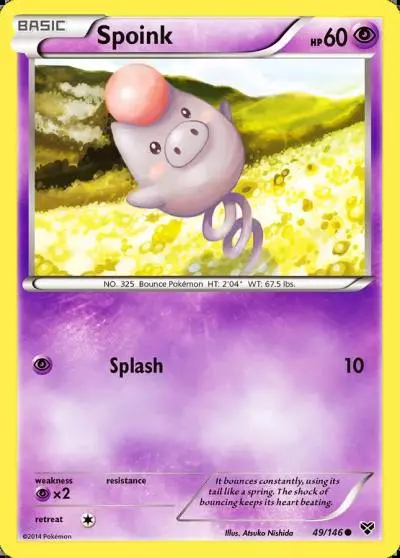 Spoink 49/146 XY Pokemon card