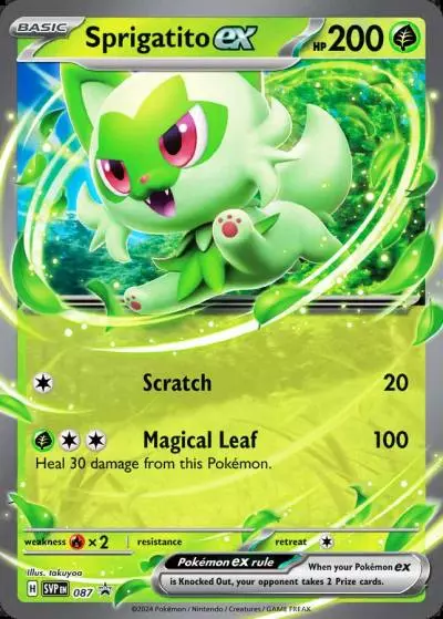 Sprigatito ex 87/165 Scarlet & Violet Black Star Promos Pokemon card