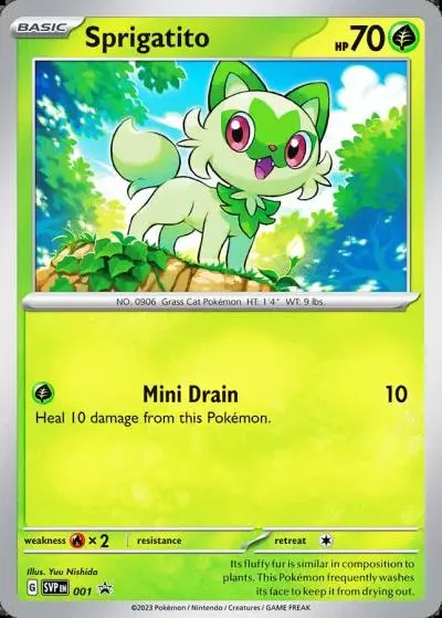 Sprigatito 1/165 Scarlet & Violet Black Star Promos Pokemon card