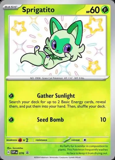 Sprigatito 76/165 Scarlet & Violet Black Star Promos Pokemon card