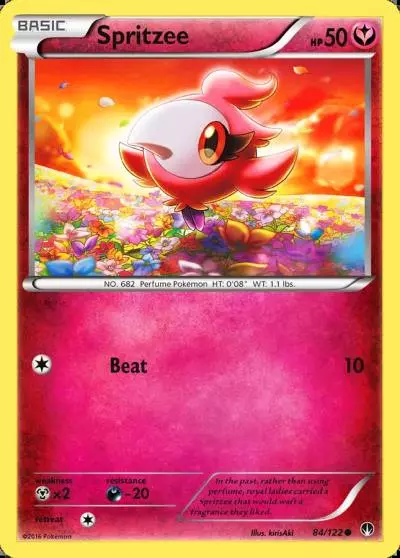 Spritzee 84/122 BREAKpoint Pokemon card