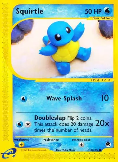 Squirtle 131/165 Expedition Base Set Pokemon card