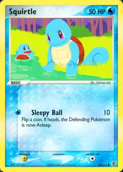Squirtle 82/112 FireRed & LeafGreen Pokemon card