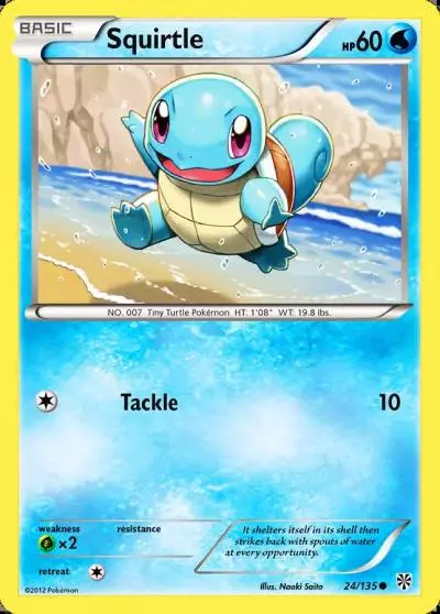 Squirtle 24/135 Plasma Storm Pokemon card
