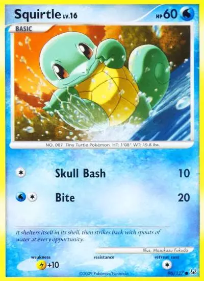 Squirtle 96/127 Platinum Pokemon card