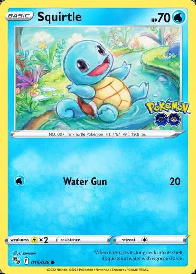 Squirtle 15/78 Pokémon GO Pokemon card