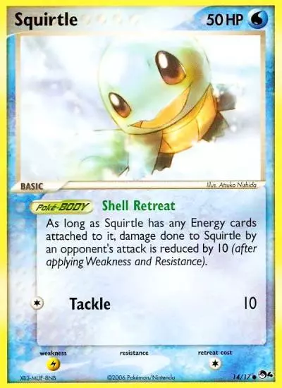 Squirtle 14/17 POP Series 4 Pokemon card