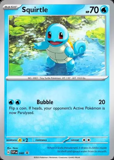 Squirtle 48/165 Scarlet & Violet Black Star Promos Pokemon card