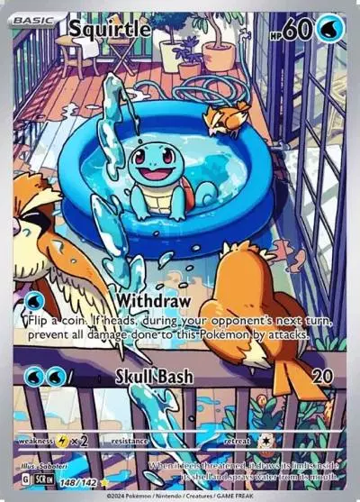 Squirtle 148/142 Stellar Crown Pokemon card