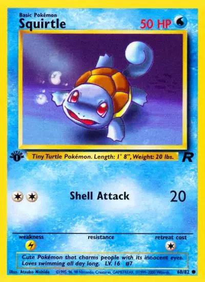 Squirtle 68/82 Team Rocket Pokemon card