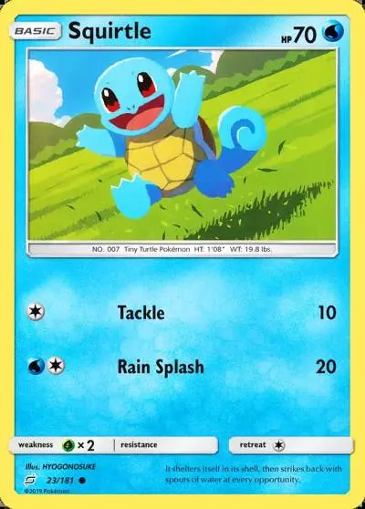 Squirtle 23/181 Team Up Pokemon card