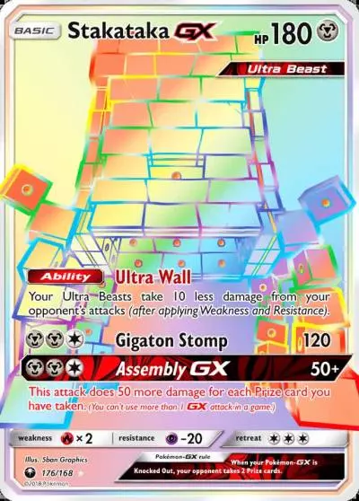 Stakataka-GX 176/168 Celestial Storm Pokemon card