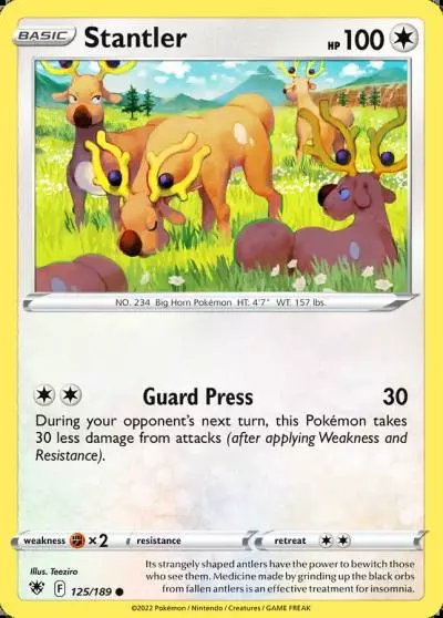 Stantler 125/189 Astral Radiance Pokemon card