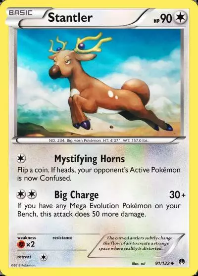 Stantler 91/122 BREAKpoint Pokemon card