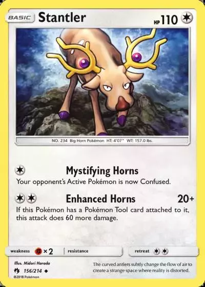 Stantler 156/214 Lost Thunder Pokemon card
