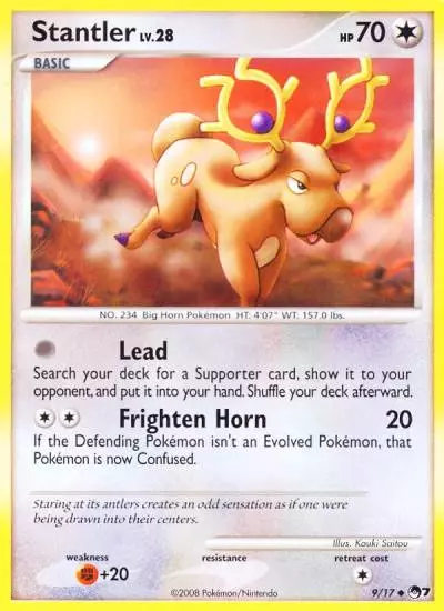 Stantler 9/17 POP Series 7 Pokemon card