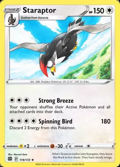 Staraptor 119/172 Brilliant Stars Pokemon card