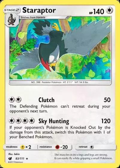 Staraptor 83/111 Crimson Invasion Pokemon card