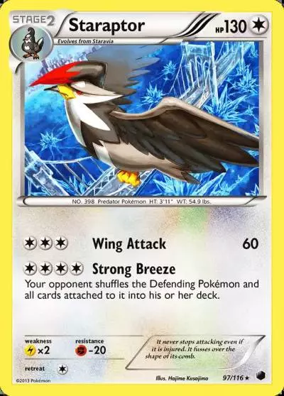 Staraptor 97/116 Plasma Freeze Pokemon card