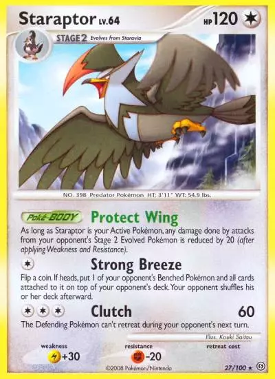 Staraptor 27/100 Stormfront Pokemon card