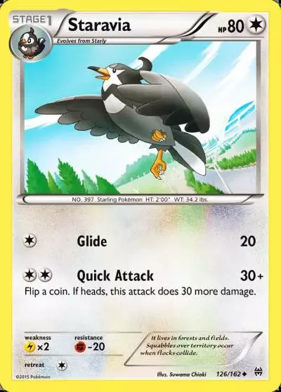 Staravia 126/162 BREAKthrough Pokemon card
