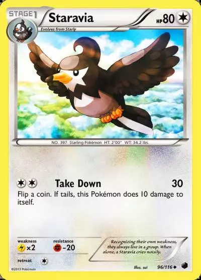Staravia 96/116 Plasma Freeze Pokemon card