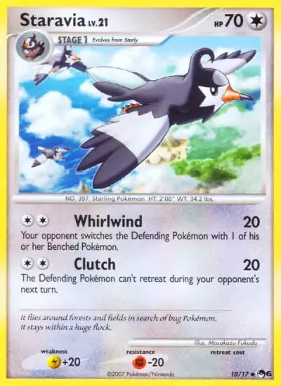 Staravia 10/17 POP Series 6 Pokemon card
