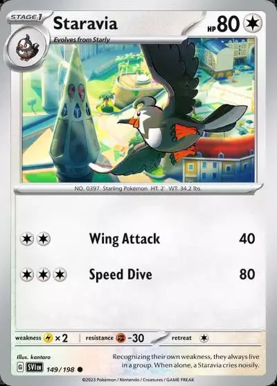 Staravia 149/198 Scarlet & Violet Pokemon card