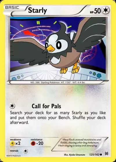 Starly 125/162 BREAKthrough Pokemon card