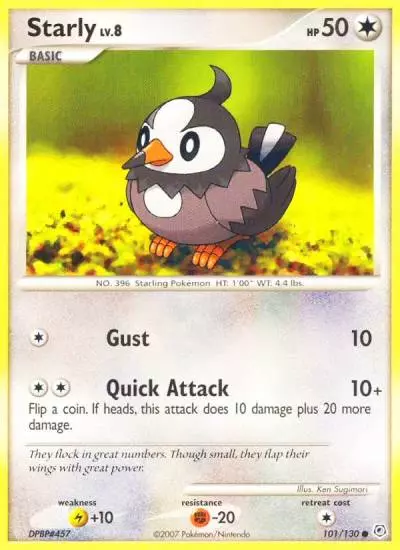 Starly 101/130 Diamond & Pearl Pokemon card