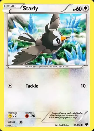 Starly 95/116 Plasma Freeze Pokemon card
