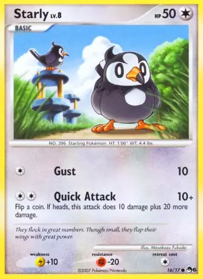 Starly 16/17 POP Series 6 Pokemon card