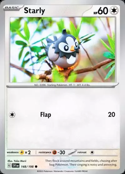 Starly 148/198 Scarlet & Violet Pokemon card