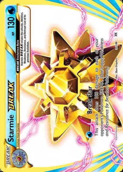 Starmie BREAK 32/108 Evolutions Pokemon card