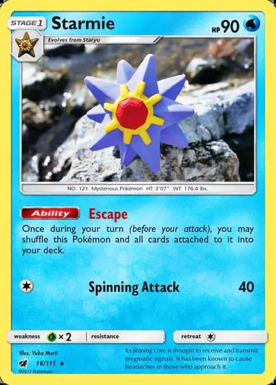 Starmie 16/111 Crimson Invasion Pokemon card