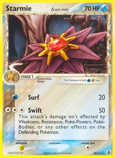 Starmie δ 30/113 Delta Species Pokemon card