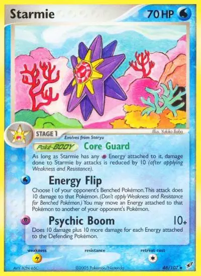 Starmie 48/107 Deoxys Pokemon card