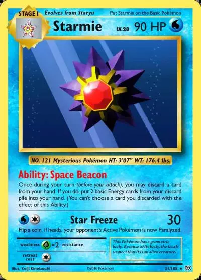 Starmie 31/108 Evolutions Pokemon card