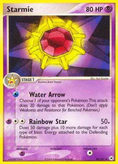 Starmie 49/101 Hidden Legends Pokemon card