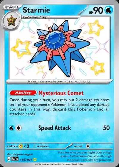 Starmie 119/91 Paldean Fates Pokemon card