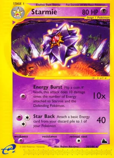 Starmie 30/144 Skyridge Pokemon card