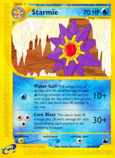 Starmie 44/144 Skyridge Pokemon card