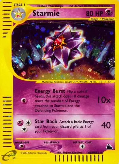 Starmie H28/144 Skyridge Pokemon card