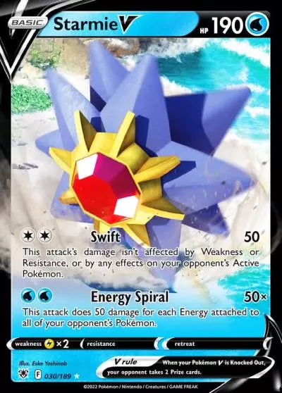 Starmie V 30/189 Astral Radiance Pokemon card
