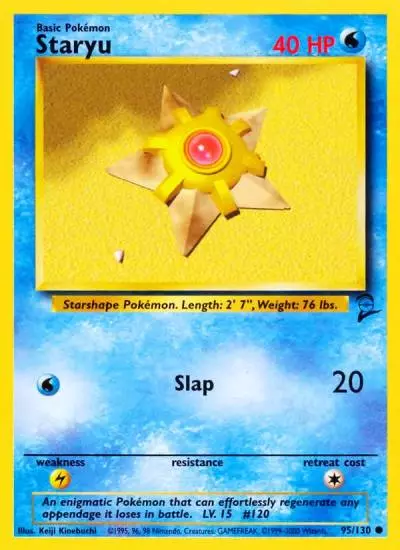 Staryu 95/130 Base Set 2 Pokemon card