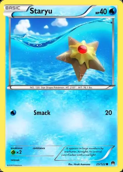 Staryu 25/122 BREAKpoint Pokemon card