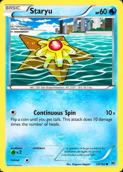 Staryu 29/162 BREAKthrough Pokemon card