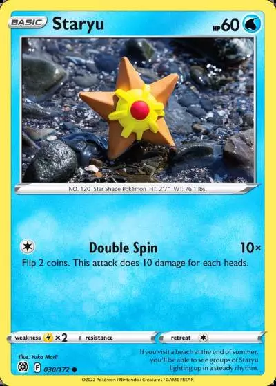Staryu 30/172 Brilliant Stars Pokemon card